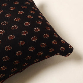 Black - cotton cushion cover 26 - handcrafted