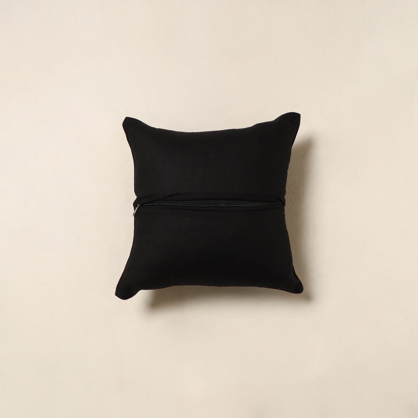 Black - cotton cushion cover 90 - handcrafted
