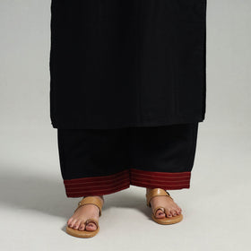 Buy Black Cotton Dharwad Kurta Set with Palazzo & Dupatta