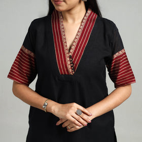 Buy Black Cotton Dharwad Kurta Set with Palazzo & Dupatta