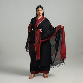 Buy Black Cotton Dharwad Kurta Set with Palazzo & Dupatta