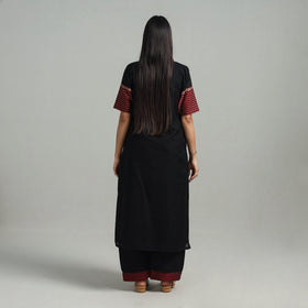 Buy Black Cotton Dharwad Kurta Set with Palazzo & Dupatta