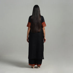 Buy Cotton Black Dharwad Kurta Set with Palazzo & Dupatta