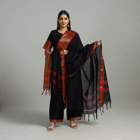 Buy Cotton Black Dharwad Kurta Set with Palazzo & Dupatta