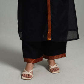 Buy Cotton Black Dharwad Kurta Set with Palazzo & Dupatta