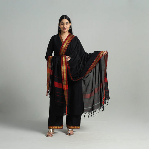 Buy Cotton Black Dharwad Kurta Set with Palazzo & Dupatta