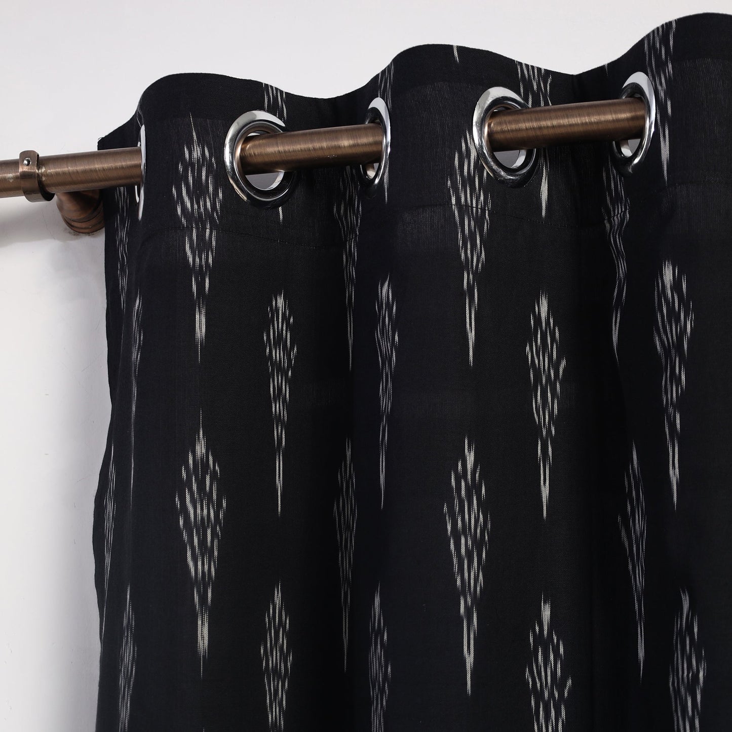 Buy Cotton Door Black Pochampally Ikat Curtain