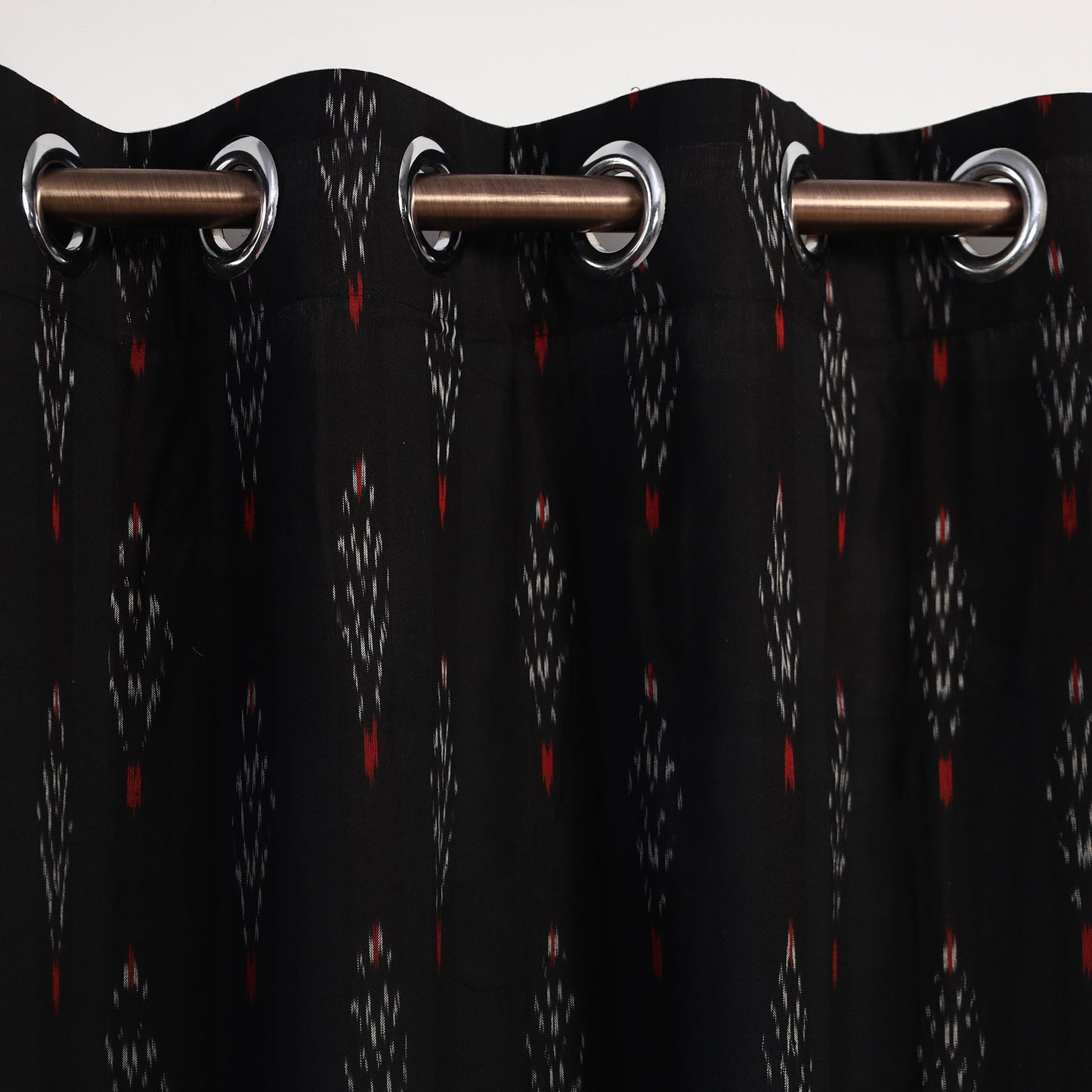Buy Cotton Door Black Pochampally Ikat Curtain