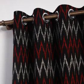  Cotton Door Black Pochampally Ikat Curtain
