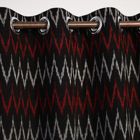  Cotton Door Black Pochampally Ikat Curtain