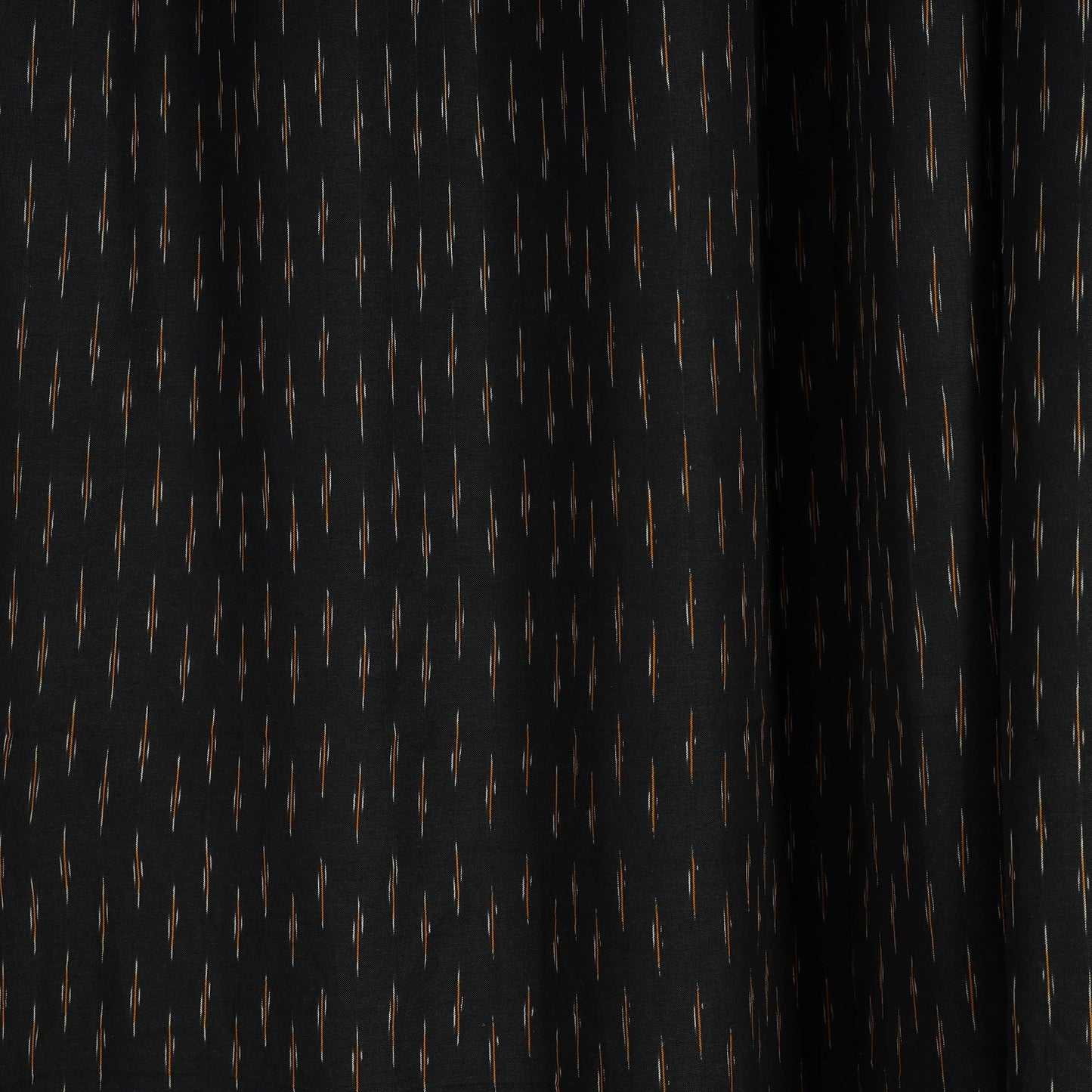 Black - cotton door pochampally ikat curtain (7 x 3 feet)