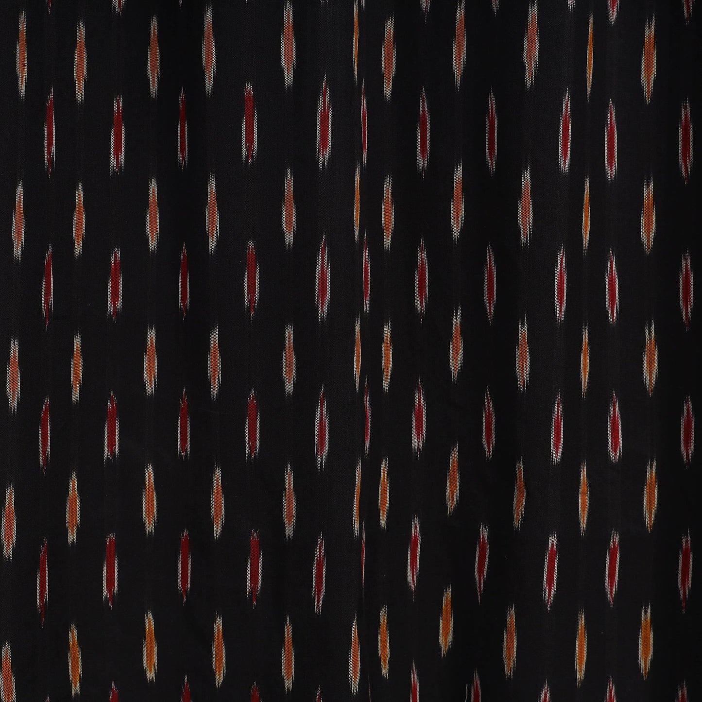 Black - cotton door pochampally ikat curtain (7 x 3 feet)