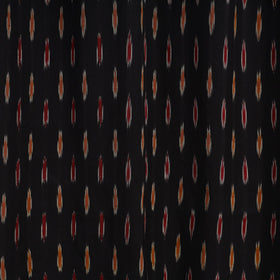 Black - cotton door pochampally ikat curtain (7 x 3 feet)