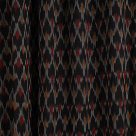 Black - cotton door pochampally ikat curtain (7 x 3 feet)