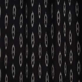 Black - cotton door pochampally ikat curtain (7 x 3 feet)