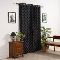 Black - cotton door pochampally ikat curtain (7 x 3 feet)