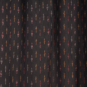 Black - cotton door pochampally ikat curtain (7 x 3 feet)