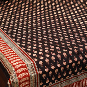 Black - cotton double bagru bed sheet set (108 x 90 in) 02