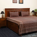 Black - cotton double bagru bed sheet set (108 x 90 in) 07