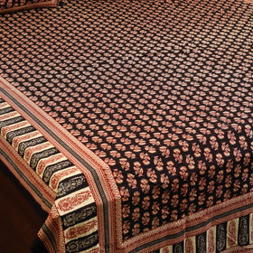 Black - cotton double bagru bed sheet set (108 x 90 in) 10