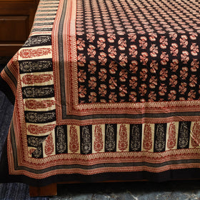 Black - cotton double bagru bed sheet set (108 x 90 in) 10