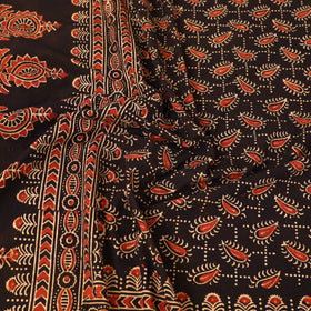 Black - cotton double bed sheet set 01 - handcrafted