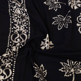 Black - cotton double hand batik bed sheet set 28