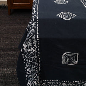 Black - Cotton Double Hand Batik Print Bed Sheet Set 51
