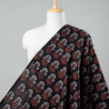 Buy Black Block Print Cotton Ajrakh Fabric