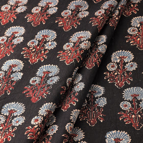 Buy Black Block Print Cotton Ajrakh Fabric