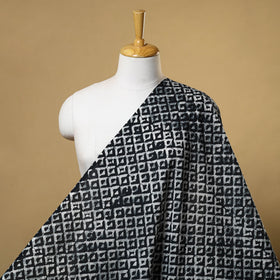 Black Cotton Hand Batik Print Fabric