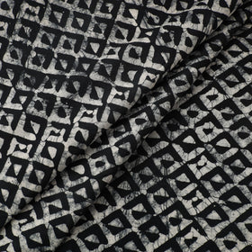 Black Cotton Hand Batik Print Fabric