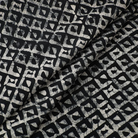 Black Cotton Hand Batik Print Fabric