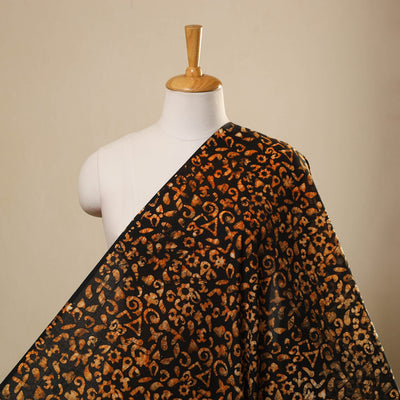  Cotton Black Hand Batik Print Fabric