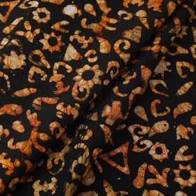  Cotton Black Hand Batik Print Fabric
