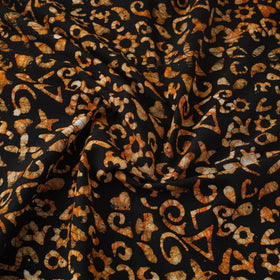  Cotton Black Hand Batik Print Fabric