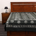  Black Hand Batik Print Bed Sheet 