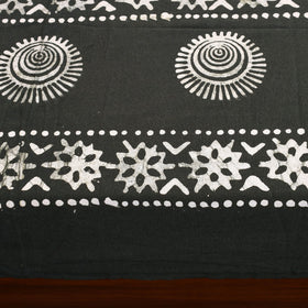  Black Hand Batik Print Bed Sheet 