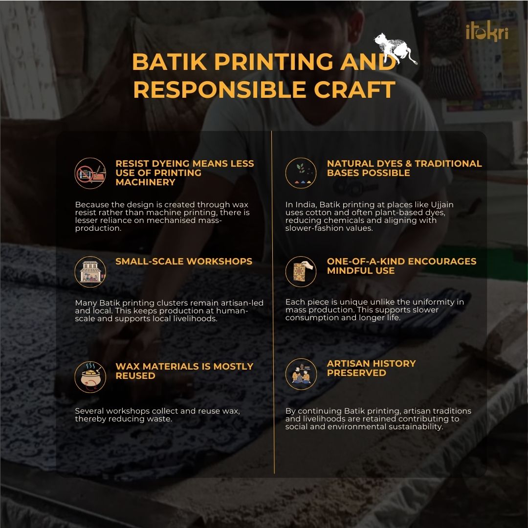 Black - cotton hand batik single bedsheet (91 x 57) 10