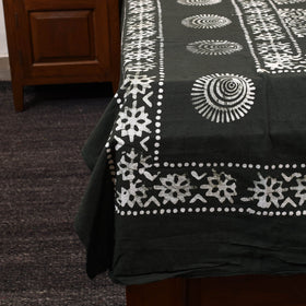  Black Hand Batik Print Bed Sheet 