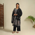  Black Cotton Hand Batik Print Suit Set