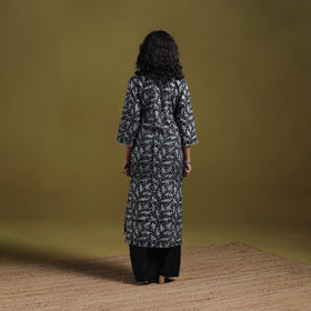 Cotton hand batik embroidered straight kurta for women 17