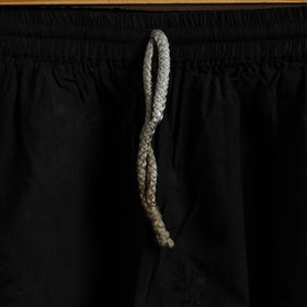 Black - cotton hand embroidery chikankari short 44