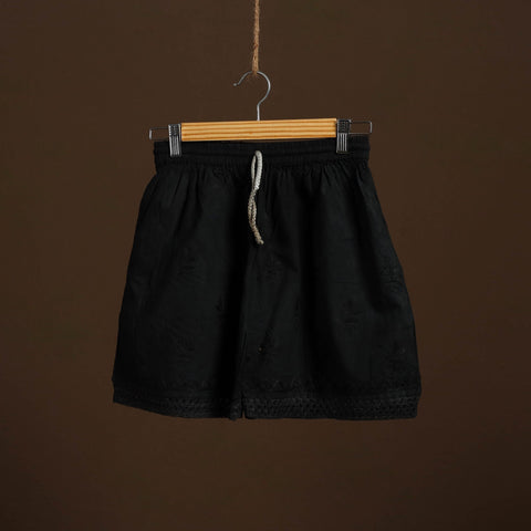 Black - cotton hand embroidery chikankari short 44