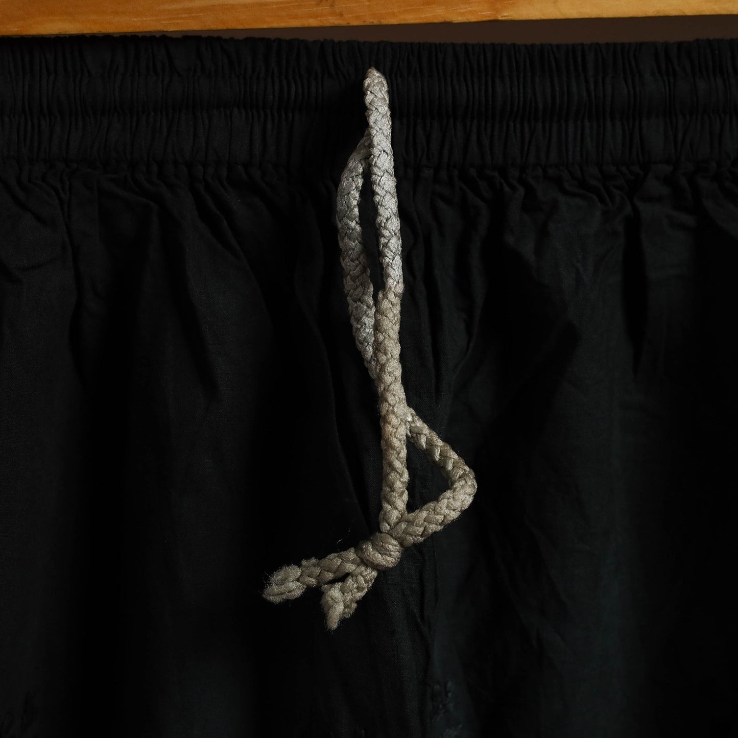 Buy Black Cotton Hand Embroidery Chikankari Short