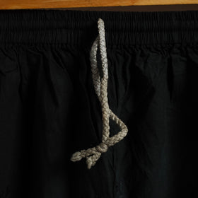 Buy Black Cotton Hand Embroidery Chikankari Short