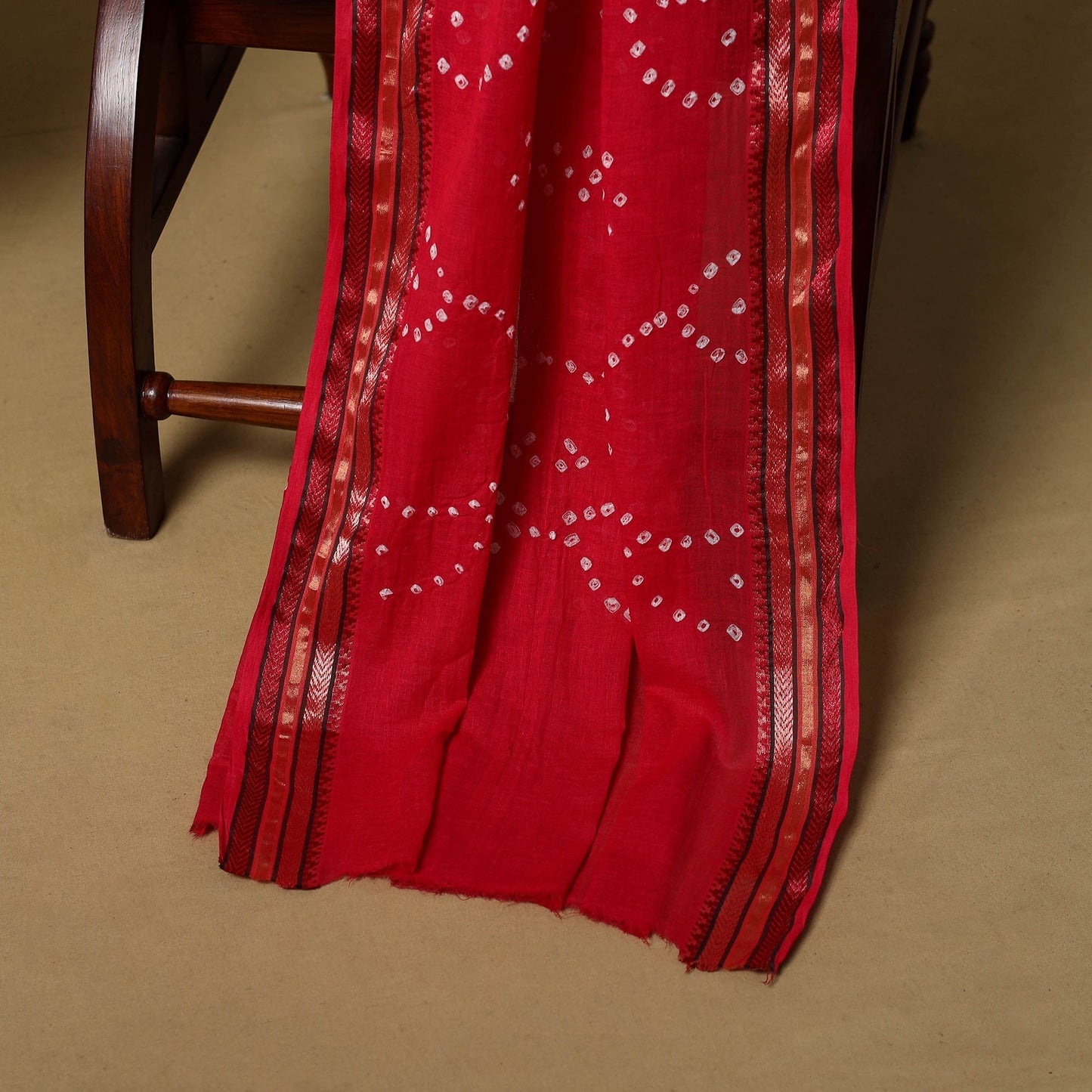 Pink - cotton hand kutch batik 3pc unstitched dress