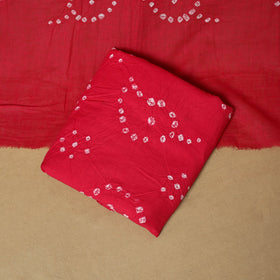 Pink - cotton hand kutch batik 3pc unstitched dress