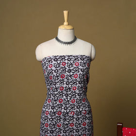 Pink - cotton hand kutch batik 3pc unstitched dress