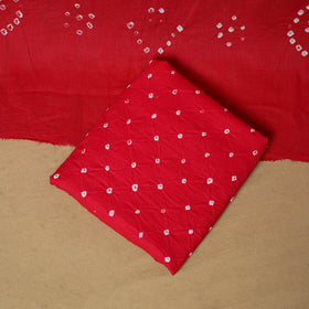 Pink - cotton hand kutch batik 3pc unstitched dress